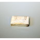 A GEORGE VI SILVER BOX AND COVER, hammered rectangular form, JE Bushell, Birmingham 1943,