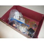 A BOX OF MAINLY BRITISH COINS, to include Victorian silver and many silver threepences
