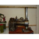 A LARGE SCALE MODEL OF A LIVE STEAM MOBILE BOILER/STEAM ENGINE, not tested, kit or scratchbuilt,