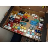 A QUANTITY OF MAINLY UNBOXED AND ASSORTED PLAYWORN CORGI TOYS CARS, majority are British and