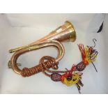 ROYAL WELSH FUSILIERS, a copper and brass bugle