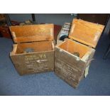 MILITARIA, two wooden cased instruments, the cases inscribed 'OS 153 MA Differential Elevation