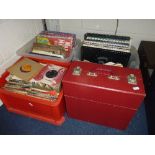 A COLLECTION OF L.P'S, SINGLES AND 78'S, including Elvis Presley (three crates and a box)