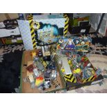 A BOXED B.B.C. 'ROBOT WARS' MINIBOTS BATTLE ARENA, contents not checked, with a boxed Minibots