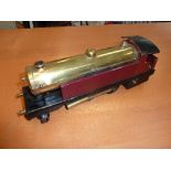 A BOWMAN O GAUGE 0-4-0T LIVE STEAM LOCOMOTIVE, No.265 series, maroon and black with brass boiler,