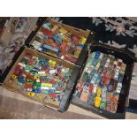 A LARGE QUANTITY OF UNBOXED AND ASSORTED PLAYWORN DIECAST VEHICLES, to include Dinky Toys Jaguar