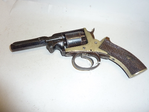 ADAMS & CO, LONDON, 5 SHOT REVOLVER, walnut handle