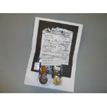 BRITISH WAR AND VICTORY MEDAL PAIR OF MEDALS, correctly named to 58725 Pte Thomas Moorcroft, South