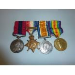 A DISTINGUISHED CONDUCT MEDAL GROUP OF FOUR MEDALS, awarded to Bombardier/Gunner 6909. F. Batt,