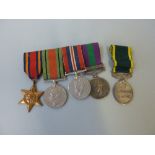 WWII GROUP OF FIVE MEDALS, attributed to 2045485 SJT F.N.R. Batt. C.M.P. (Corps of Military Police),