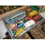 A QUANTITY OF UNBOXED AND ASSORTED PLAYWORN TINPLATE AND DIECAST VEHICLES, to include Spot-On