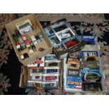 A LARGE QUANTITY OF BOXED AND UNBOXED ASSORTED DIECAST CARS, to include Matchbox Dinky Collection,