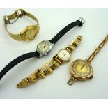 FOUR LADIES WATCHES, to include a ladies Seiko watch together with three further watches (4)