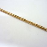 A 9CT GOLD FANCY CURB LINK BRACELET, hallmarks for , length 19cm, weight approximately 5.8gms