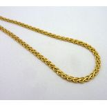A 9CT GOLD FANCY NECKLACE, stamped 9KT, length 42cm, approximate weight