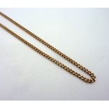 A 9CT ROSE GOLD CURB LINK CHAIN, stamped 375, length 60cm