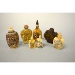 A COLLECTION OF SEVEN ORIENTAL SCENT FLASKS, (including stoppers) (7)