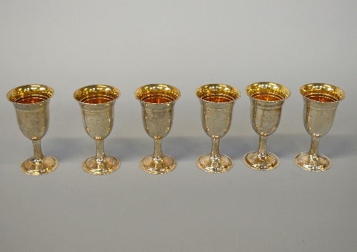 A SET OF SIX SILVER GILT GOBLETS, Birmingham, W. Broadway & Co, approximately 470g (6) - Image 2 of 3