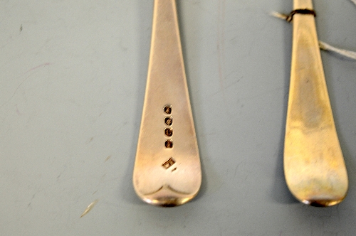 FOUR LONDON SILVER SERVING SPOONS, to include 1775, 1815 etc, approximate weight 290g (4) - Image 3 of 3