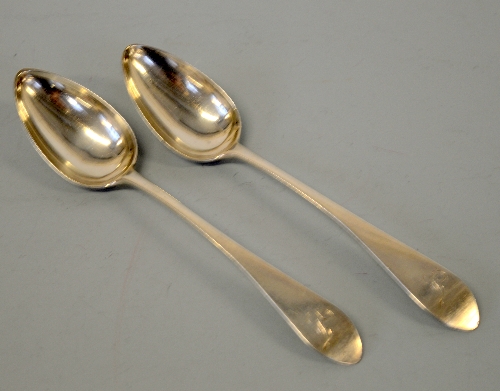 TWO SCOTTISH PROVINCIAL SILVER SERVING SPOONS, Dundee, James Douglas (2)
