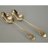 TWO SCOTTISH PROVINCIAL SILVER SERVING SPOONS, Dundee, James Douglas (2)