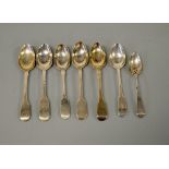 SEVEN SILVER HANDLED TEASPOONS, to include Exeter 1824 etc (7)