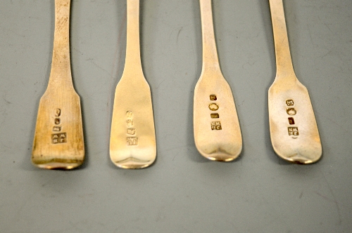 FOUR YORK SILVER TEASPOONS, to include James Barber and William Whitwell 1819 and 1815, James Barber - Image 2 of 2