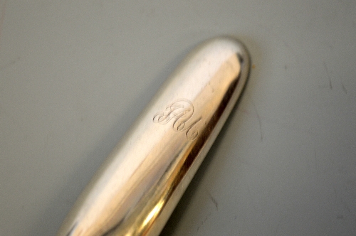 A GEORGE III SILVER MARROW SPOON, Richard Crossley, London 1786 - Image 3 of 3