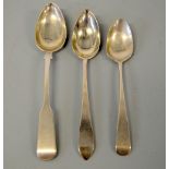 THREE SCOTTISH PROVINCIAL TEASPOONS, to include two Greenock and Montrose (3)