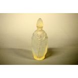A SABINO 'GAITE' OPALESCENT GLASS PERFUME BOTTLE AND STOPPER, early 20th Century, ovoid bottle,