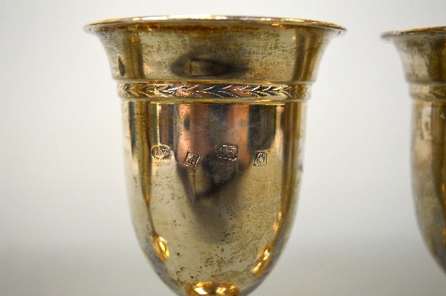 A SET OF SIX SILVER GILT GOBLETS, Birmingham, W. Broadway & Co, approximately 470g (6) - Image 3 of 3