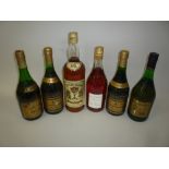 LE CASTENIER NAPOLEON BRANDY, four bottles, Palais Royal Napolean Brandy, one bottle and