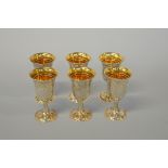 A SET OF SIX SILVER GILT GOBLETS, Birmingham, W. Broadway & Co, approximately 470g (6)