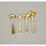 FOUR SILVER CONDIMENT SPOONS, to include Dundee 1823, Alexander Cameron (4)