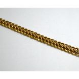 A 9CT GOLD FANCY LINK CURB CHAIN, Import hallmarks for Sheffield, length 38cm, weight