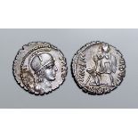 Mn. Aquillius Mn. f. Mn. n. AR Serrate Denarius