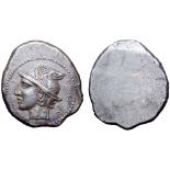 Etruria, Populonia AR Didrachm. 4th century BC. Head of Turms left, wearing winged petasos, around
