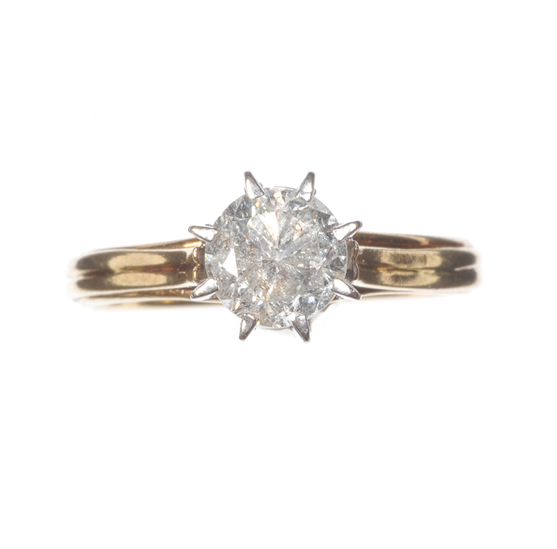 18 CT GOLD DIAMOND SOLITAIRE RING