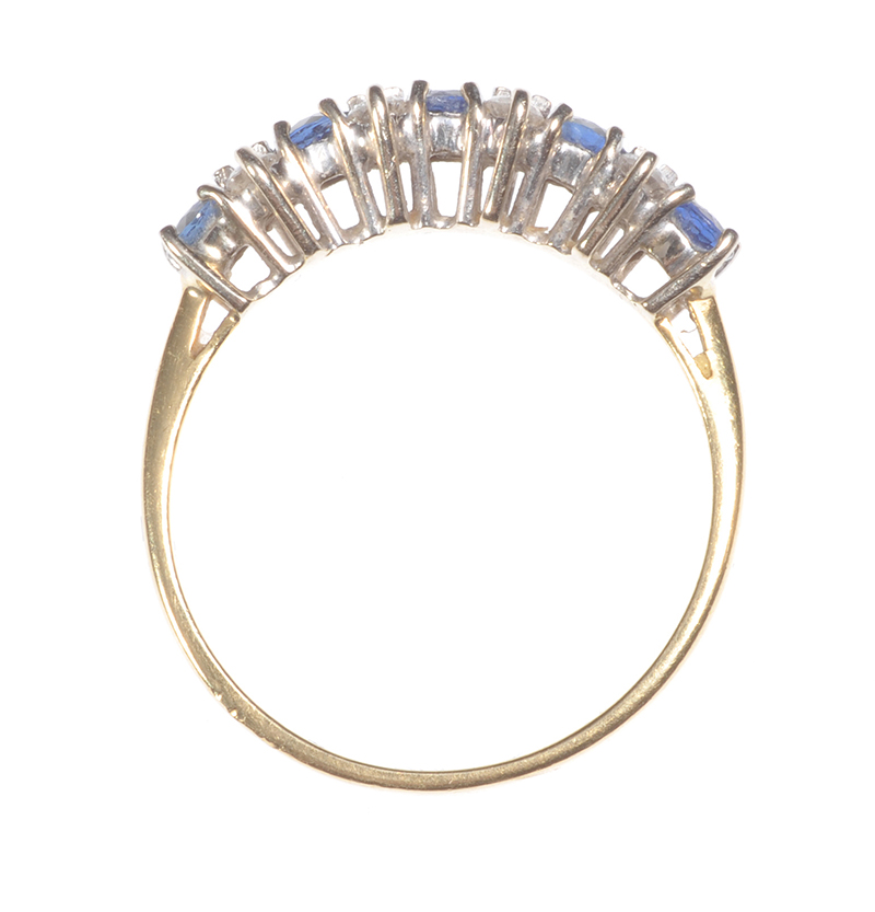 18 CT GOLD SAPPHIRE & DIAMOND RING - Image 3 of 3