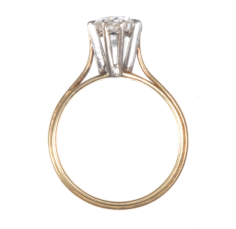 18 CT GOLD DIAMOND SOLITAIRE RING - Image 3 of 3
