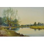 Wycliffe Egginton, RI RCA - RIVER - Watercolour Drawing - 14 x 21 inches - Signed