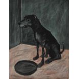 Ed Mooney, RHA - DOG STUDY - Pastel on Paper - 17 x 13 inches - Signed