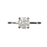 14 CT WHITE GOLD DIAMOND SOLITAIRE RING