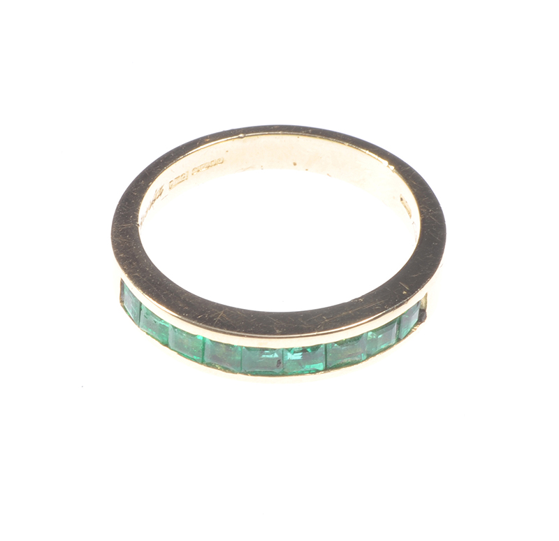 18 CT GOLD EMERALD RING - Image 2 of 3
