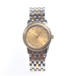 LADY'S OMEGA STAINLESS STEEL & 18 CT GOLD WRIST WATCH