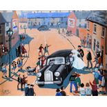 Cupar Pilson - GET HER TO THE CHURCH ON TIME - Acrylic on Board - 8 x 10 inches - Signed