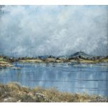 Marjorie Conway - SCRABO FROM STRANGFORD LOUGH - Oil on Canvas - 10 x 12 inches - Signed