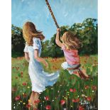 Lorna Millar - SWINGS - Oil on Board - 16 x 12 inches - Signed