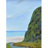 Jennifer Hill - DOWNHILL BEACH - Oil on Canvas - 16 x 12 inches - Signed in Monogram