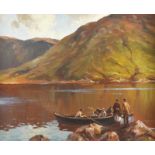 Donal McNaughton - GOING FISHING - Oil on Board - 16 x 20 inches - Signed
